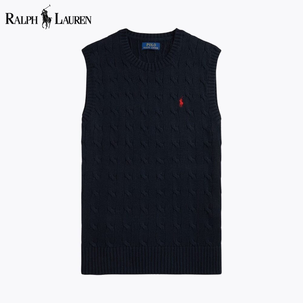 Ralph Lauren Zopfstrick-Baumwollweste